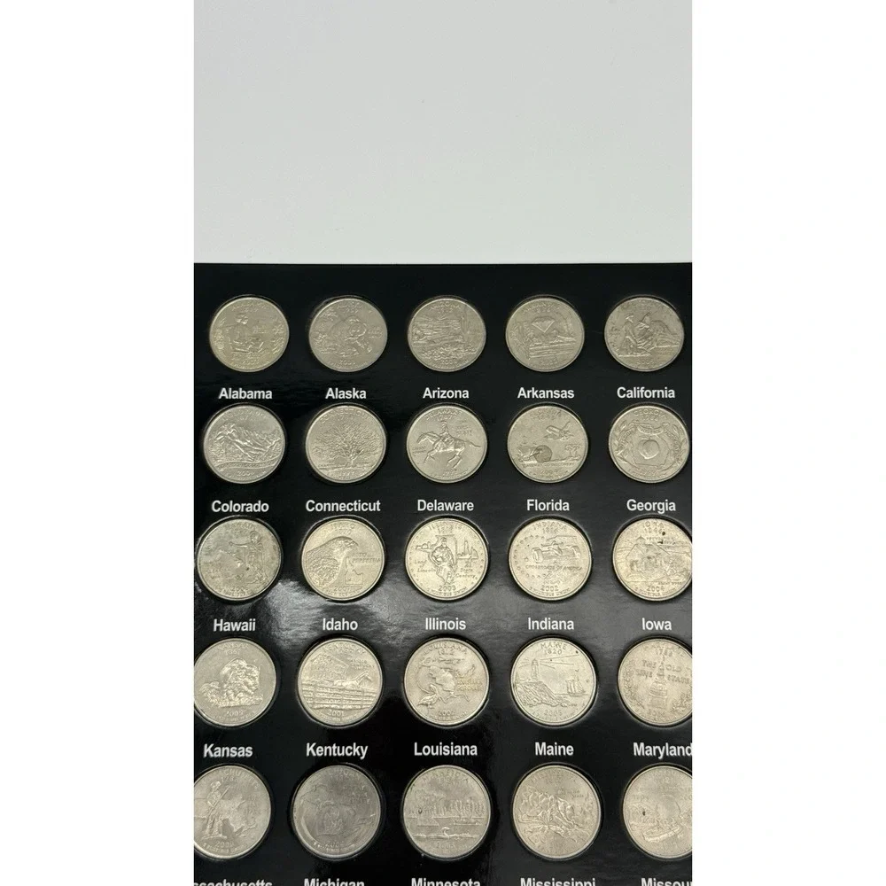 Fifty States US United States Quarter Collection Full Album Of All 50 Coins